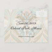 decoratief blisspatroon aankondigingskaart (Achterkant)