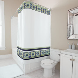 Decoratief bloemaccentpatroon douchegordijn