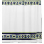 Decoratief bloemaccentpatroon douchegordijn (Voorkant)