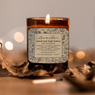 Decoratief Bloemen lijst Kraft Papier label