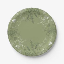 Decoratief Bloemen Salie Papier Bord