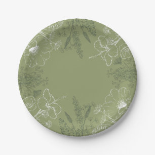 Decoratief Bloemen Salie Papier Bord