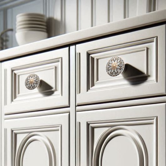 Decoratief Bloemen Scrollwork Orb Keramische Knop