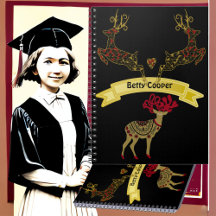 Decoratief Bloemenmotief Stag Herten Familie op sc