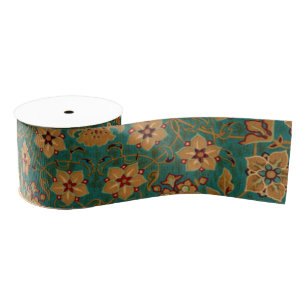 decoratief bloementapijt patroon grosgrain lint
