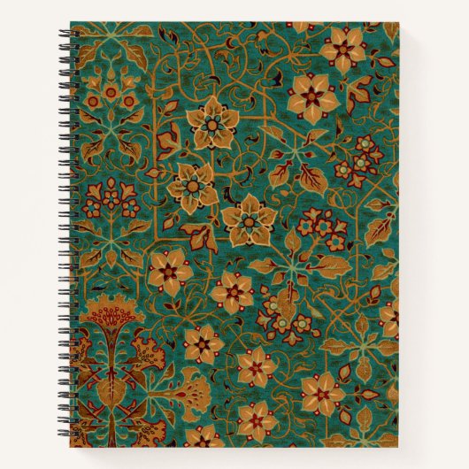 decoratief bloementapijt patroon notitieboek (Voorkant)