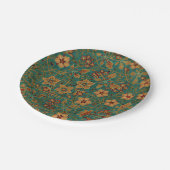  decoratief bloementapijt patroon papieren bordje (Gekanteld)