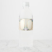 Decoratief bloemframe waterfleslabel waterfles etiket (Achterkant)