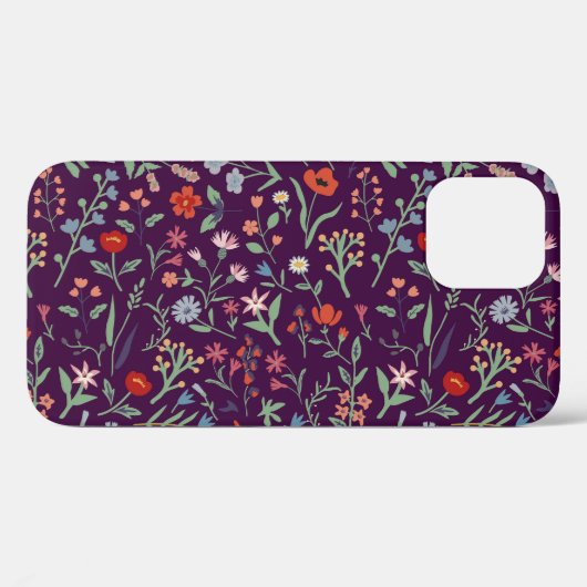 Decoratief bloemig naadloos patroon. Case-Mate iPhone case (Achterkant (horizontaal))