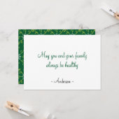 Decoratief bloemig naadloos patroon kaart (Voorkant / Achterkant in situ)