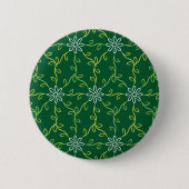Decoratief bloemig naadloos patroon ronde button 5,7 cm (Voorkant)