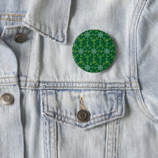 Decoratief bloemig naadloos patroon ronde button 5,7 cm (In situ)