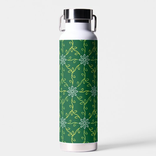 Decoratief bloemig naadloos patroon waterfles (Voorkant)
