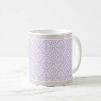 Decoratief bloemmotief in Mauve Koffiemok
