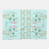 Decoratief bloemmotief met accent theedoek (Horizontaal)