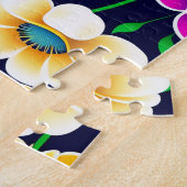 Decoratief bloemmotief Schattigee kleurrijke bloem Legpuzzel (Zijkant)