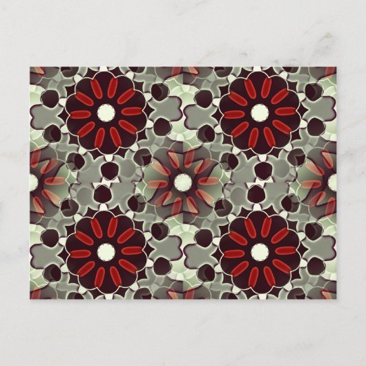 Decoratief bloempatroon briefkaart (Voorkant)