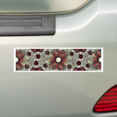 Decoratief bloempatroon bumpersticker (Op auto)