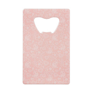 Decoratief bloempatroon creditkaart flessenopener