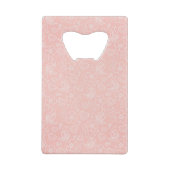 Decoratief bloempatroon creditkaart flessenopener (Achterkant)