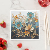 Decoratief bloempatroon met porselein-look servet (Insitu)