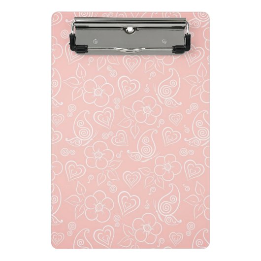 Decoratief bloempatroon mini klembord (Voorkant)