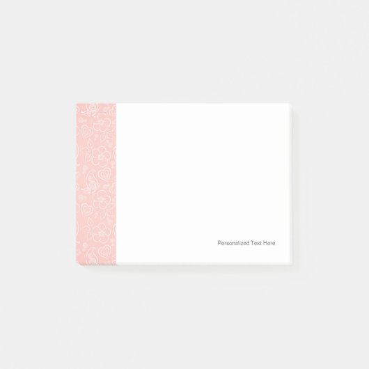 Decoratief bloempatroon post-it® notes (Voorkant)