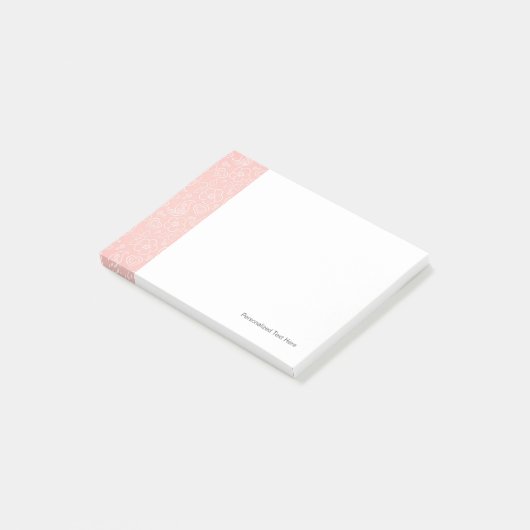 Decoratief bloempatroon post-it® notes (Schuin)