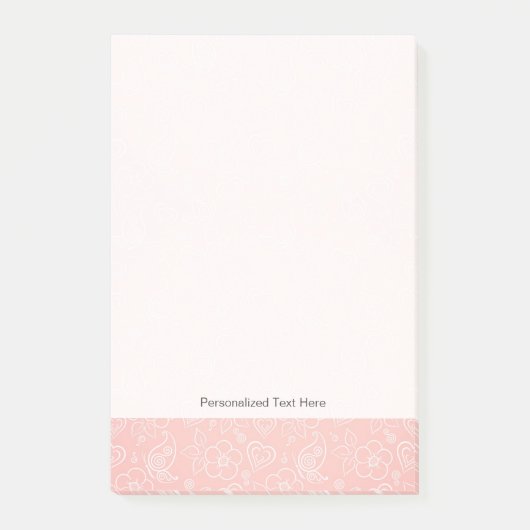 Decoratief bloempatroon post-it® notes (Voorkant)