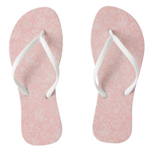 Decoratief bloempatroon teenslippers