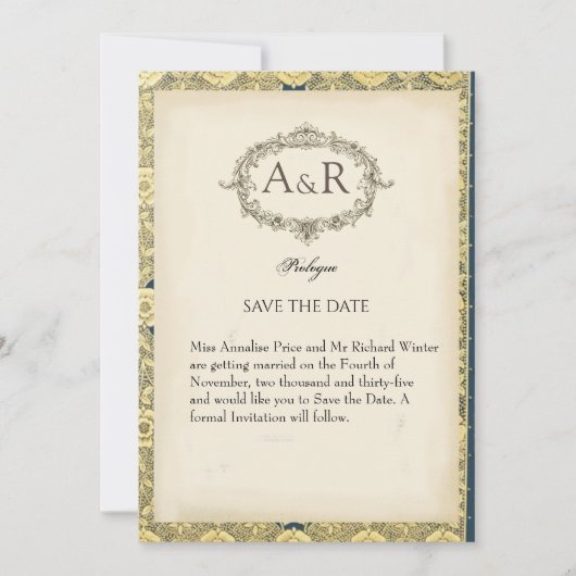 Decoratief  boek met de titel Wedding Save The Date (Voorkant)