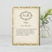 Decoratief  boek met de titel Wedding Save The Date (Staand voorkant)