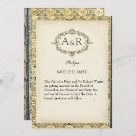 Decoratief  boek met de titel Wedding Save The Date