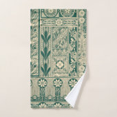 Decoratief botanisch art nouveau patroon bad handdoek (Handdoek)