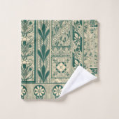 Decoratief botanisch art nouveau patroon bad handdoek (Wasdoekje)