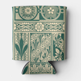Decoratief botanisch art nouveau patroon blikjeskoeler