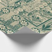 Decoratief botanisch art nouveau patroon cadeaupapier (Hoek)