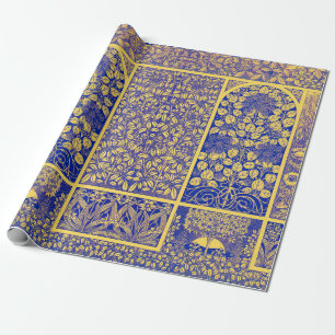 decoratief botanisch art nouveau-patroon cadeaupapier
