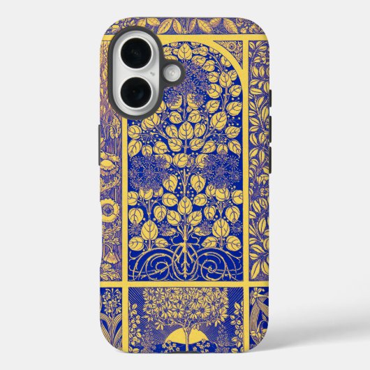 decoratief botanisch art nouveau-patroon Case-Mate iPhone case (Achterkant)