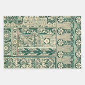 Decoratief botanisch art nouveau patroon inpakpapier vel (Voorkant)