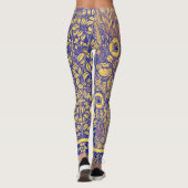  decoratief botanisch art nouveau-patroon leggings (Achterkant)