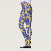  decoratief botanisch art nouveau-patroon leggings (Links)