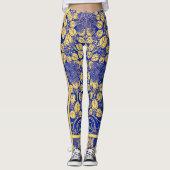  decoratief botanisch art nouveau-patroon leggings (Voorkant)