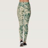 Decoratief botanisch art nouveau patroon leggings (Achterkant)