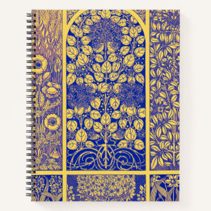  decoratief botanisch art nouveau-patroon notitieboek