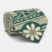 Decoratief botanisch art nouveau patroon stropdas (Opgerold)