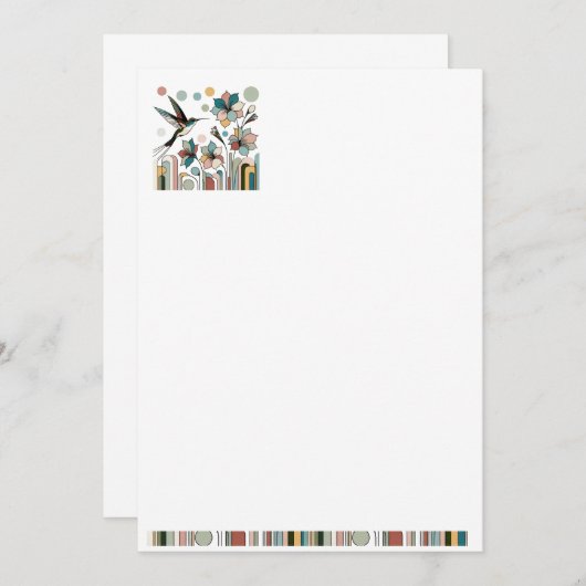 decoratief briefpapier kaart (Voorkant / Achterkant)