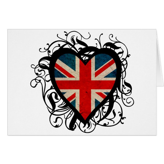 Decoratief Brits hart (Voorkant Horizontaal)
