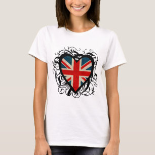 Decoratief Brits hart T-shirt