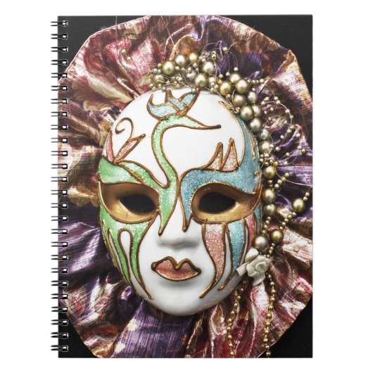 Decoratief carnavalmasker notitieboek (Voorkant)